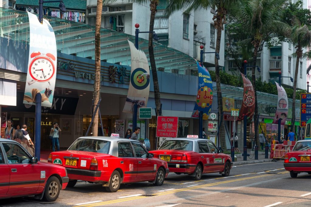 red taxi Hong Kong