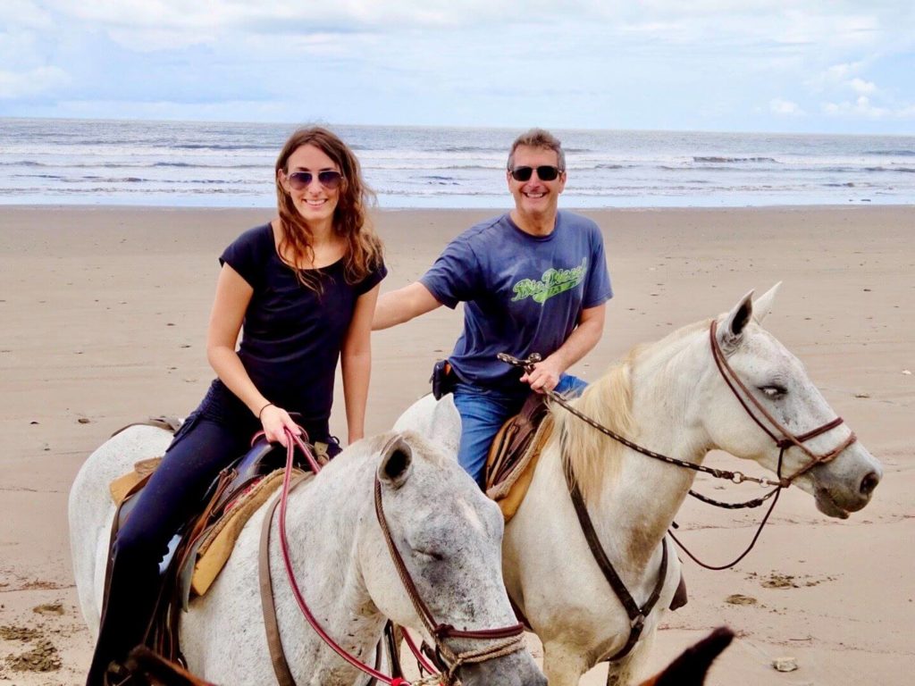 costa rica, horseback riding, beach