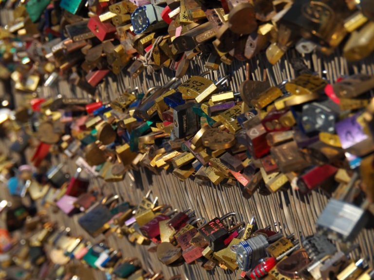 locks of love, paris, seine