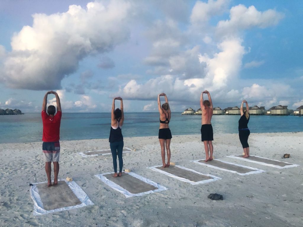yoga in the Maldives