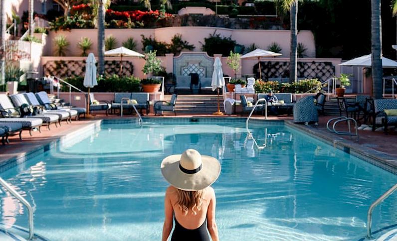 La Valencia Hotel, Luxury Hotels in La Jolla, Prospect Street, swimming pool