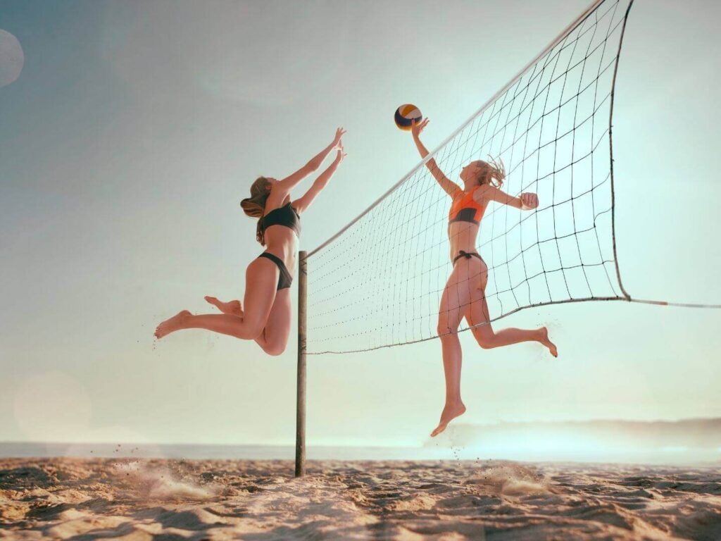 women playing volleyball, things to do in the South Bay