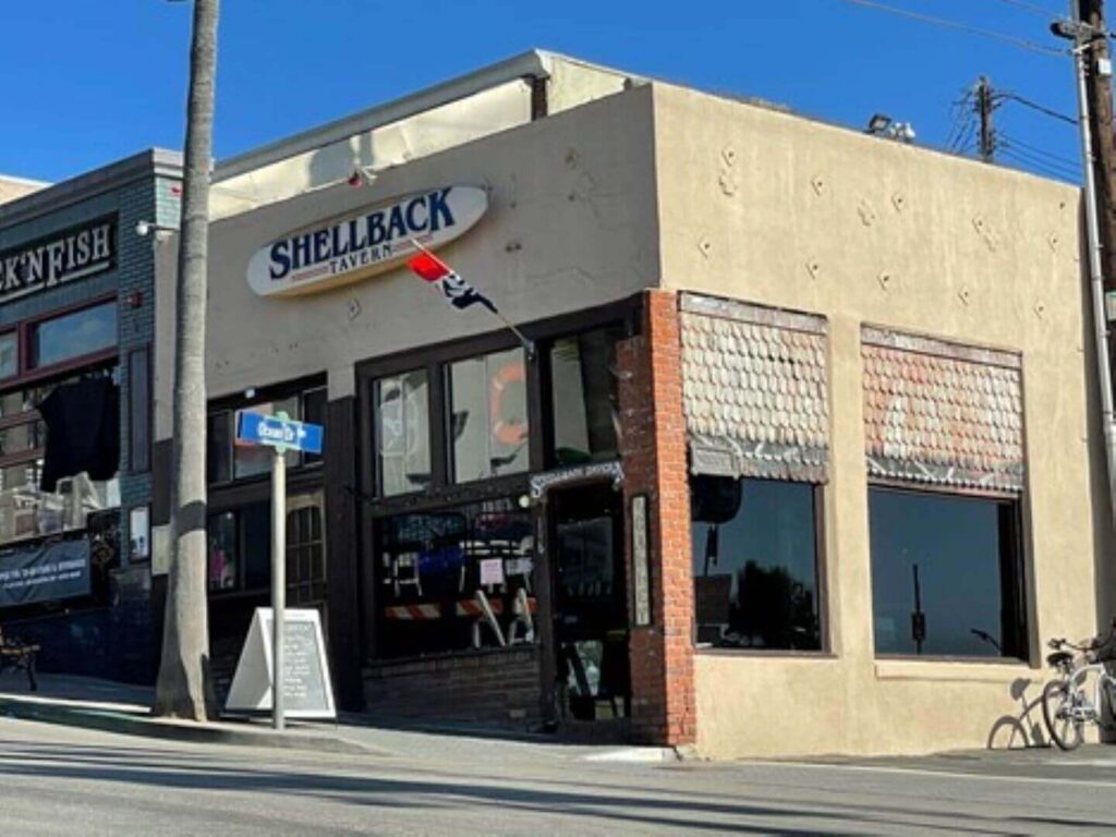 Exterior picture of Shellback Tavern, a local dive bar