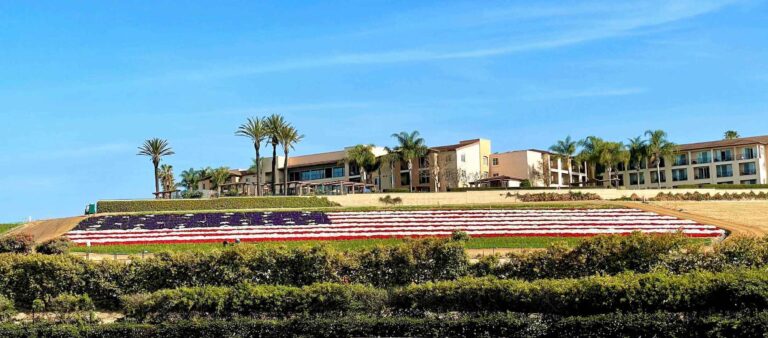 American Flag of Flowers at the Carlsbad Flower Fields