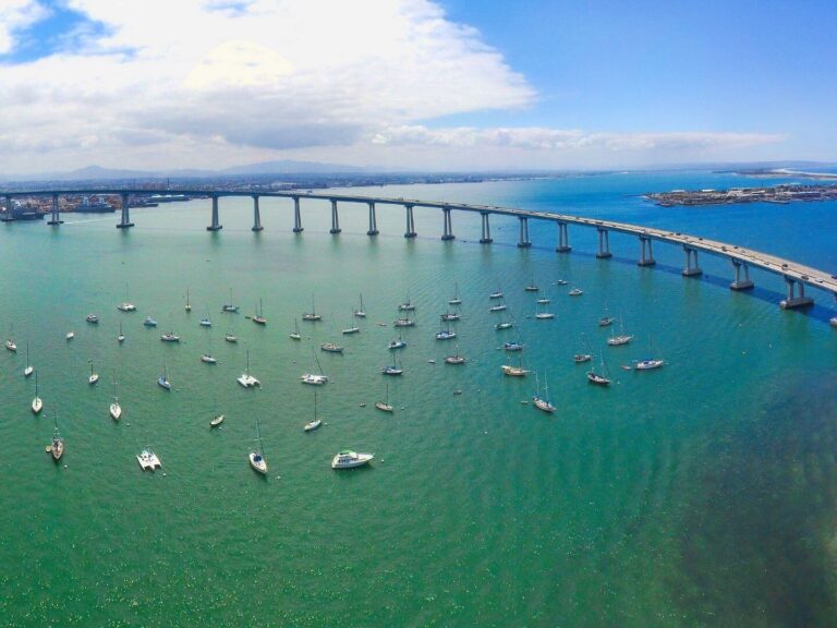 Coronado bridge from downtown San Diego