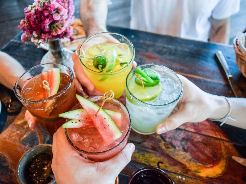 colorful cocktails