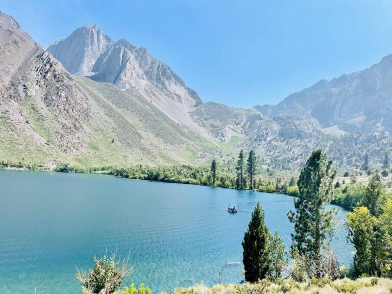 Convict Lake in the summer, a lake near Mammoth