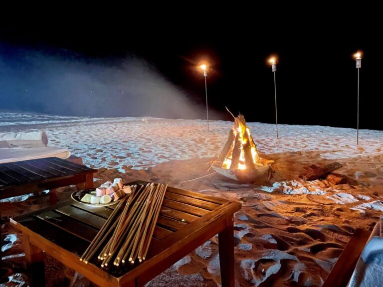 Bondfire and s'mores on the beach at The St. Regis Punta Mita