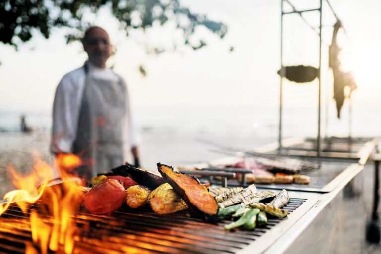 BBQ beach setup with chef at The St. Regis Punta Mita Resort
