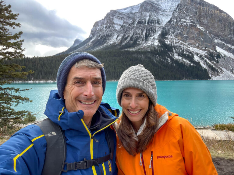 Couple in front of Lake Louise