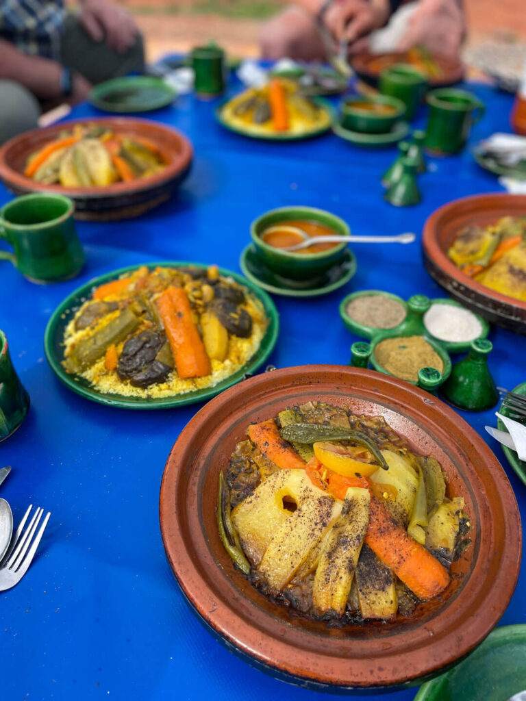 Traditional Berber tagine dinner