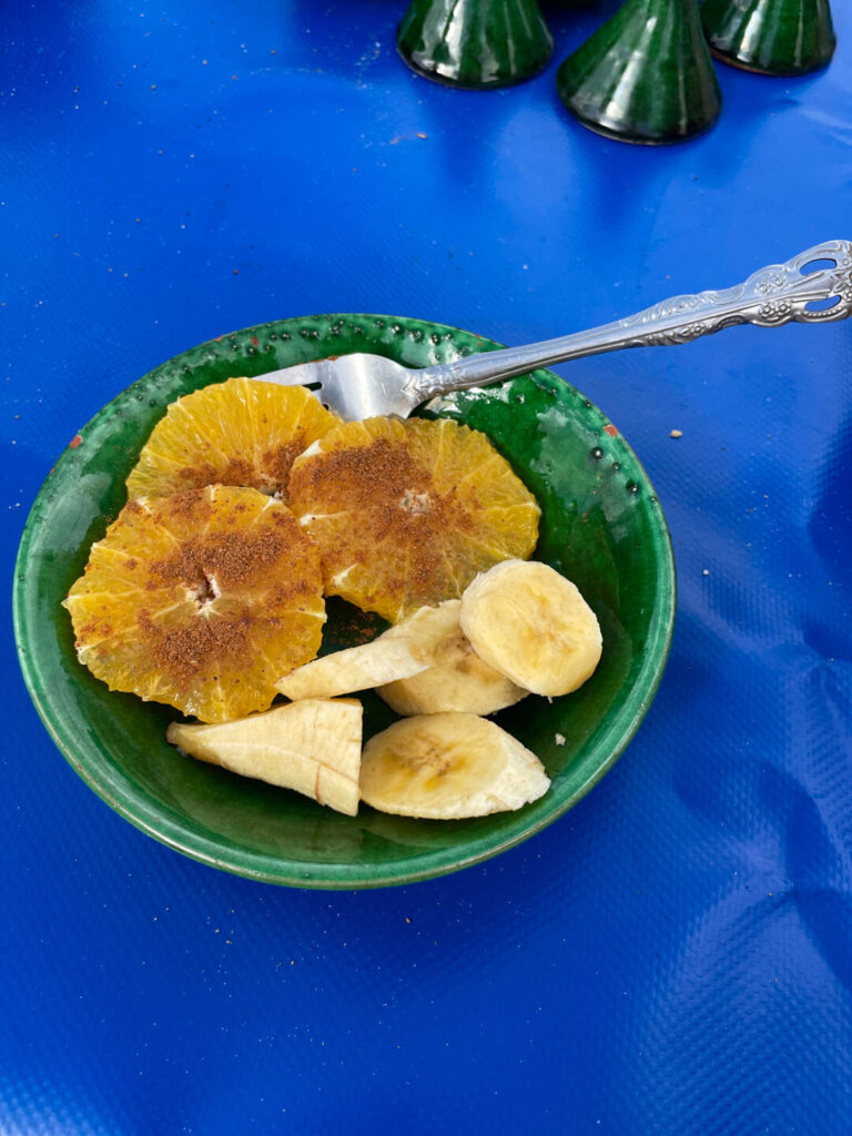 Berber dessert with Banannas and oranges