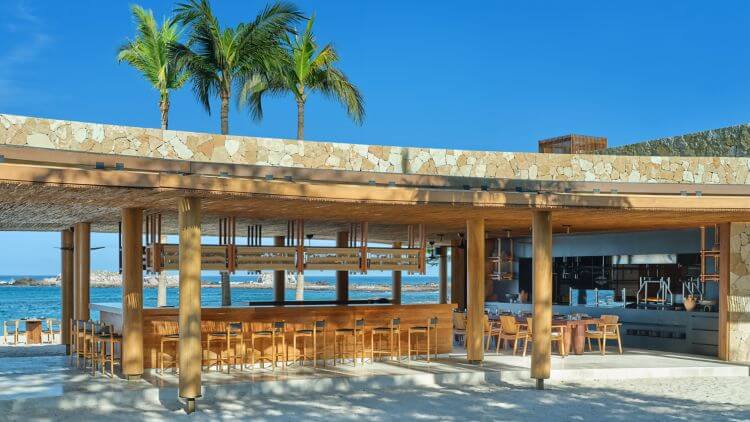 Beach bar with ocean view