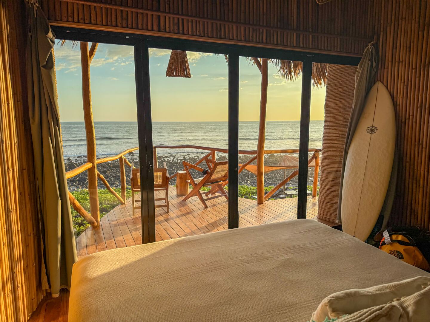 Mizata View from Ocean Front Treehouse from the Bed