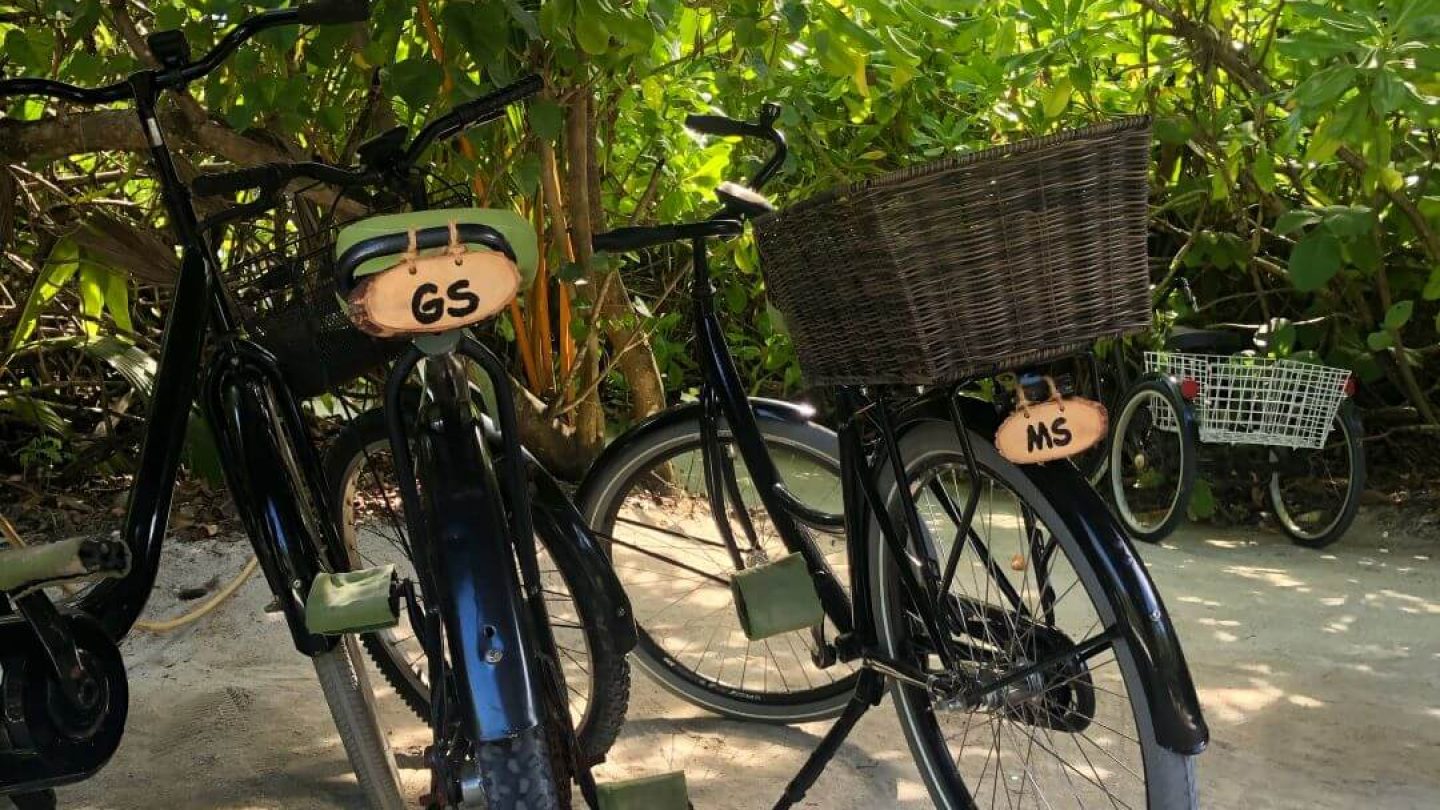 six senses laamu, maldives, bikes