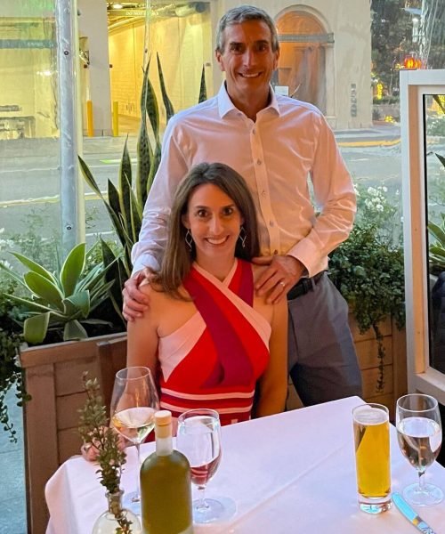 Couple at dinner at Avra in Beverly Hills